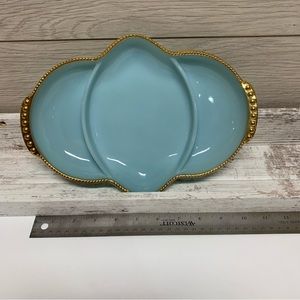 Vintage Fire King Delphite Dish